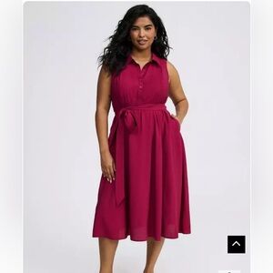 Torrid Collared Midi Shirt Dress